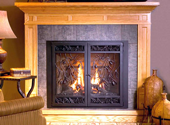 pine cone firescreen doors